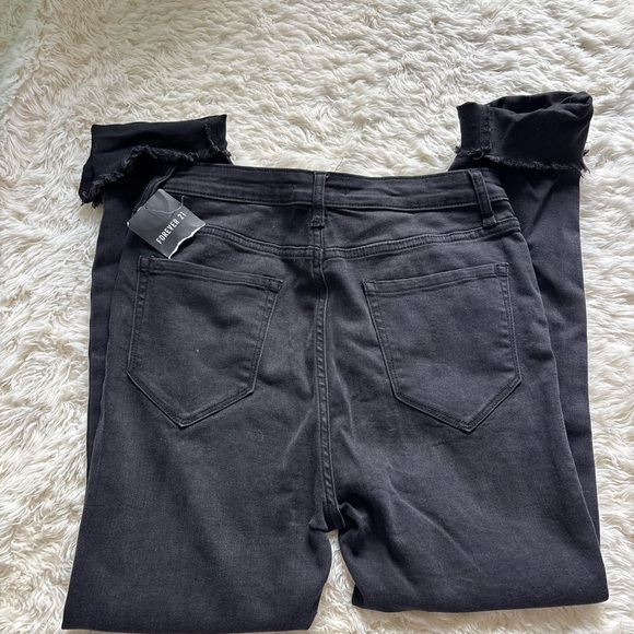 Forever 21 Black Lace-Up Ankle Jeans - Picture 13 of 14